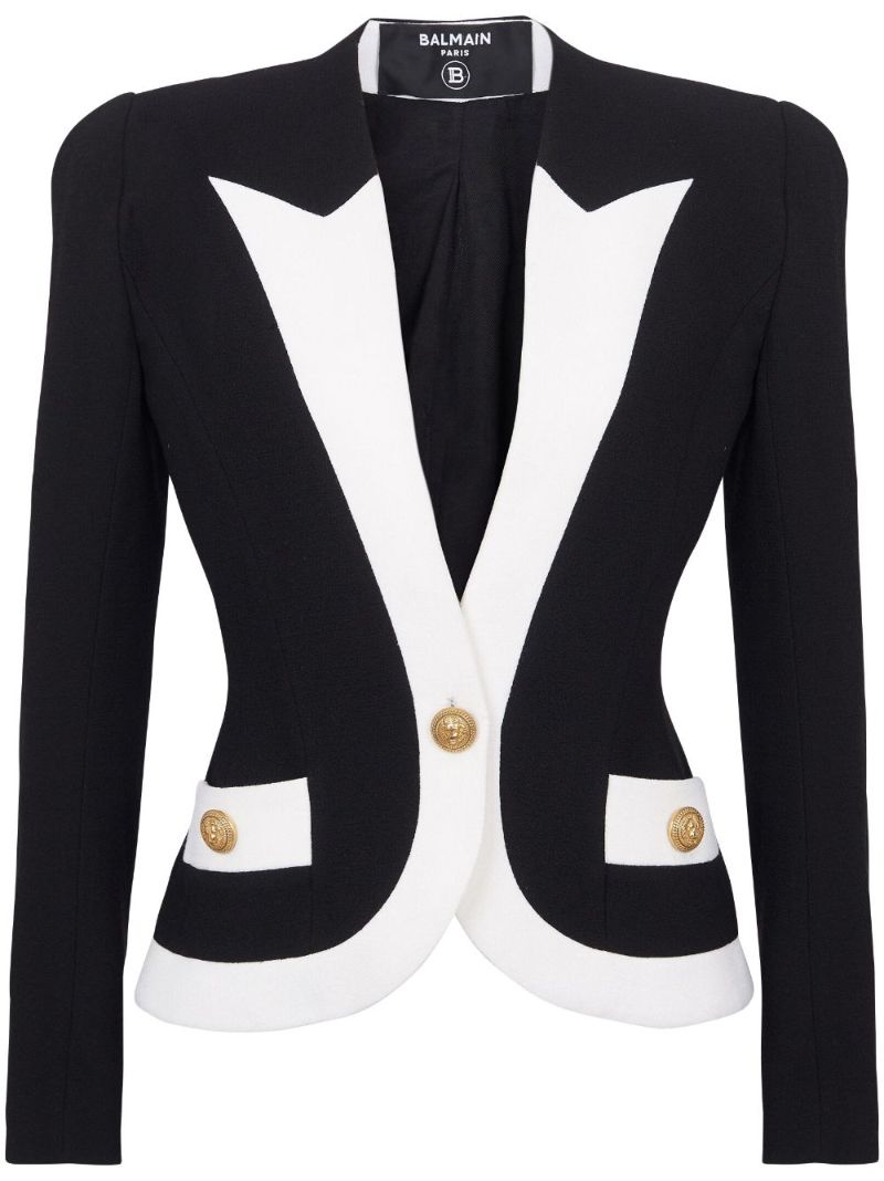 Black Tailored Crepe Blazer