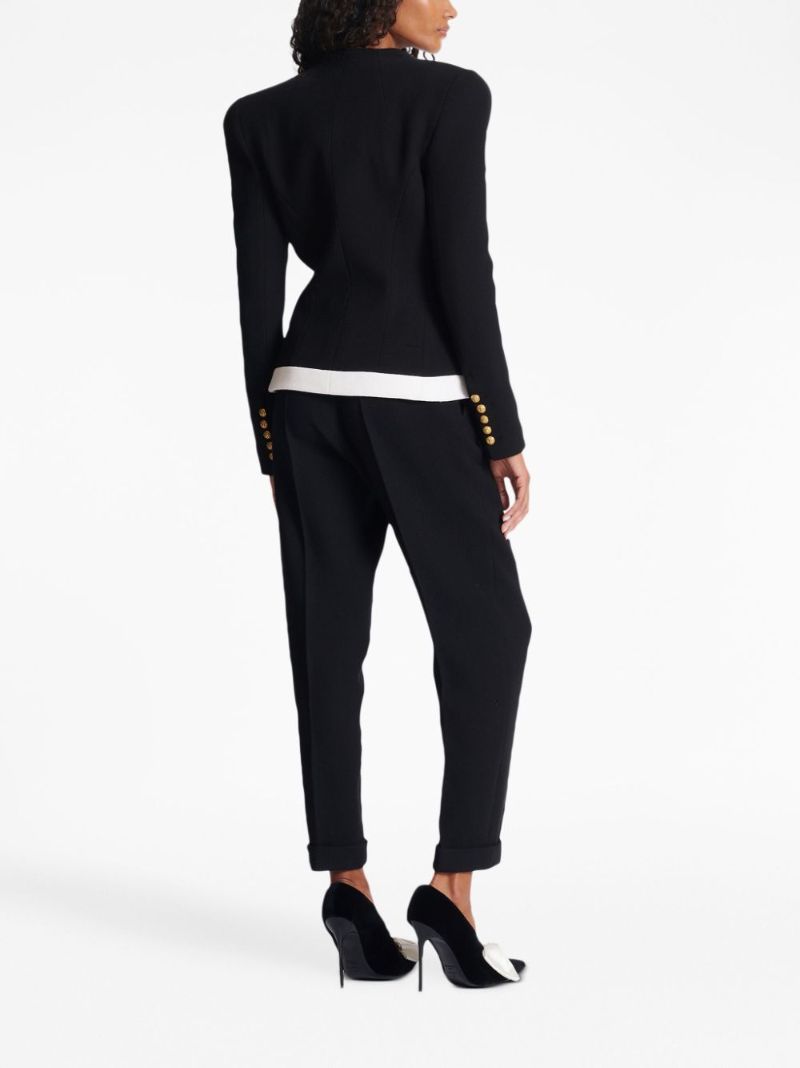 Black Tailored Crepe Blazer