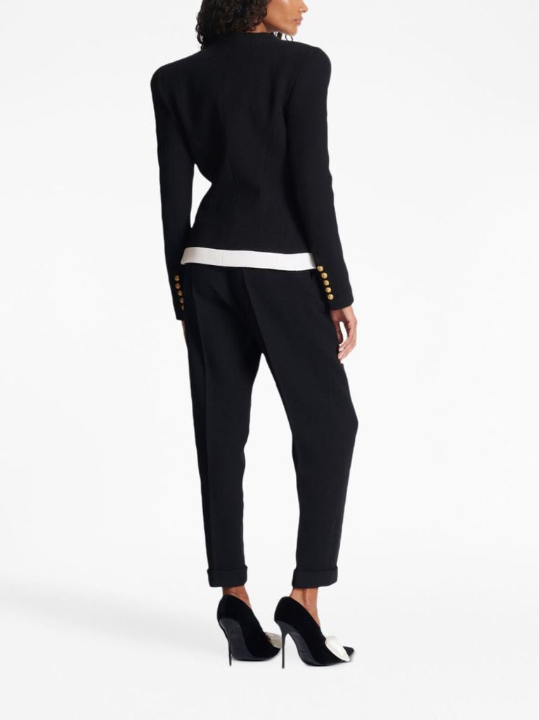 Black Tailored Crepe Blazer