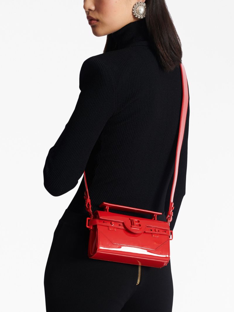 Red B-buzz 19 Patent Leather Crossbody Bag