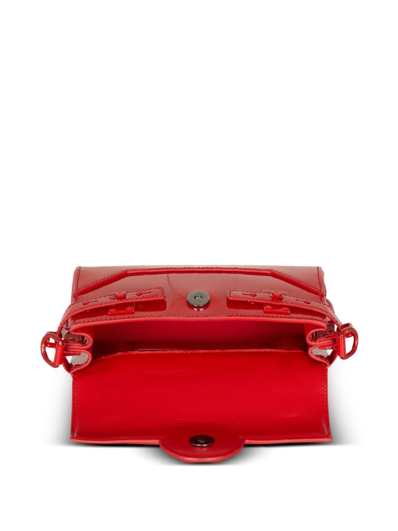 Red B-buzz 19 Patent Leather Crossbody Bag