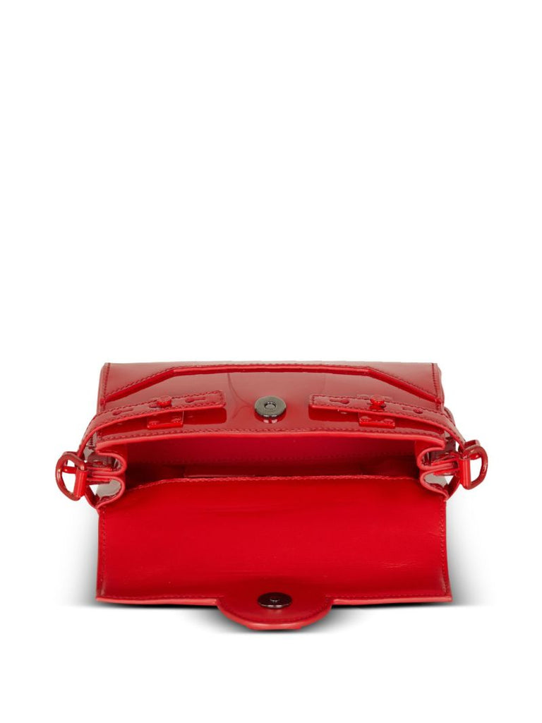 Red B-buzz 19 Patent Leather Crossbody Bag