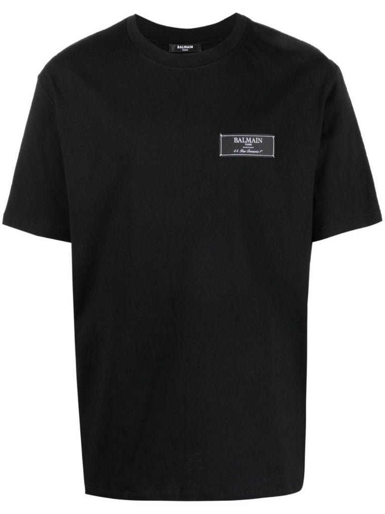 Black Logo-patch Cotton T-shirt