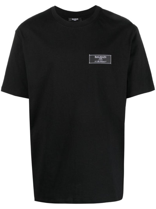 Black Logo-patch Cotton T-shirt