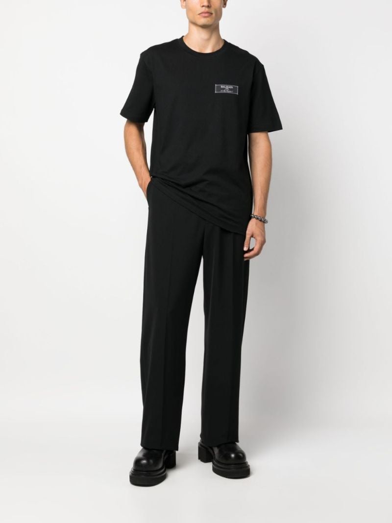 Black Logo-patch Cotton T-shirt