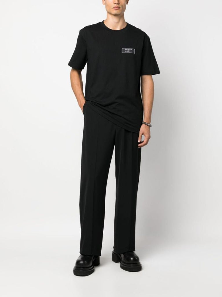 Black Logo-patch Cotton T-shirt
