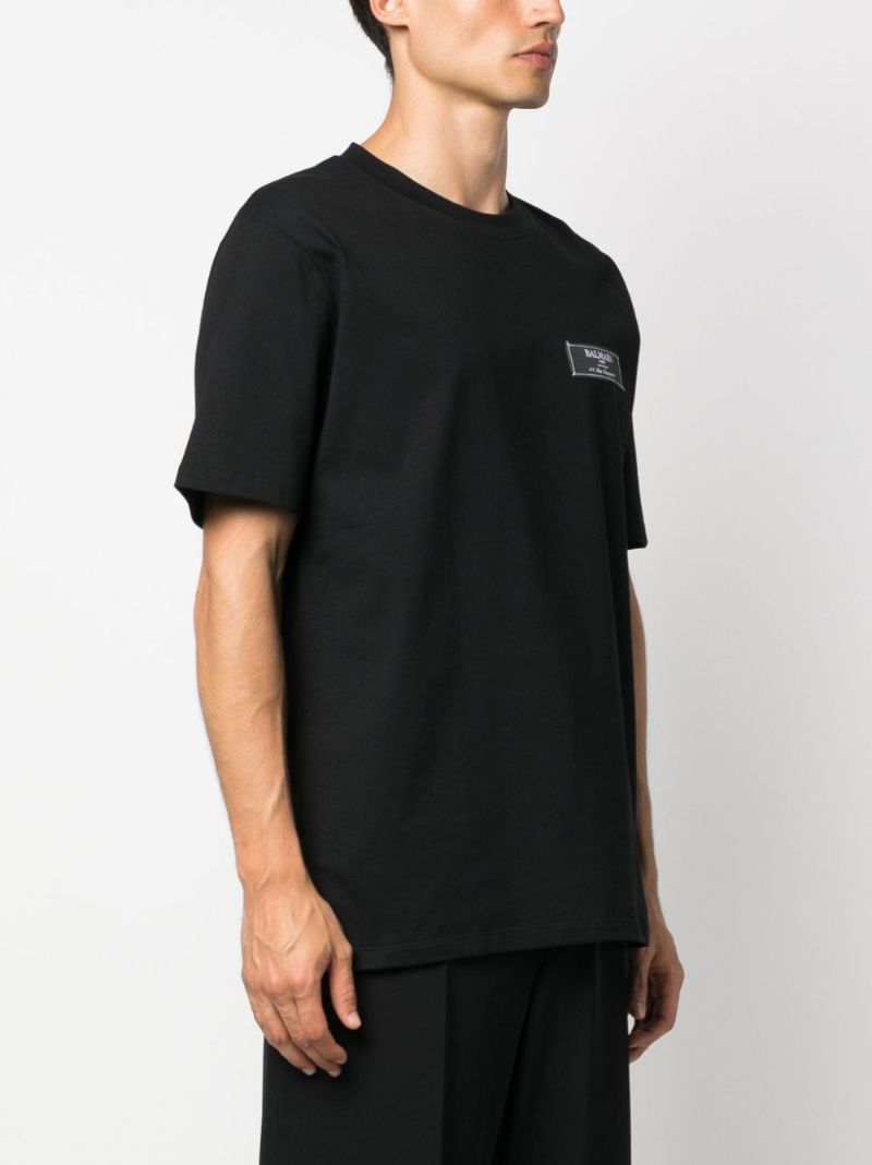Black Logo-patch Cotton T-shirt