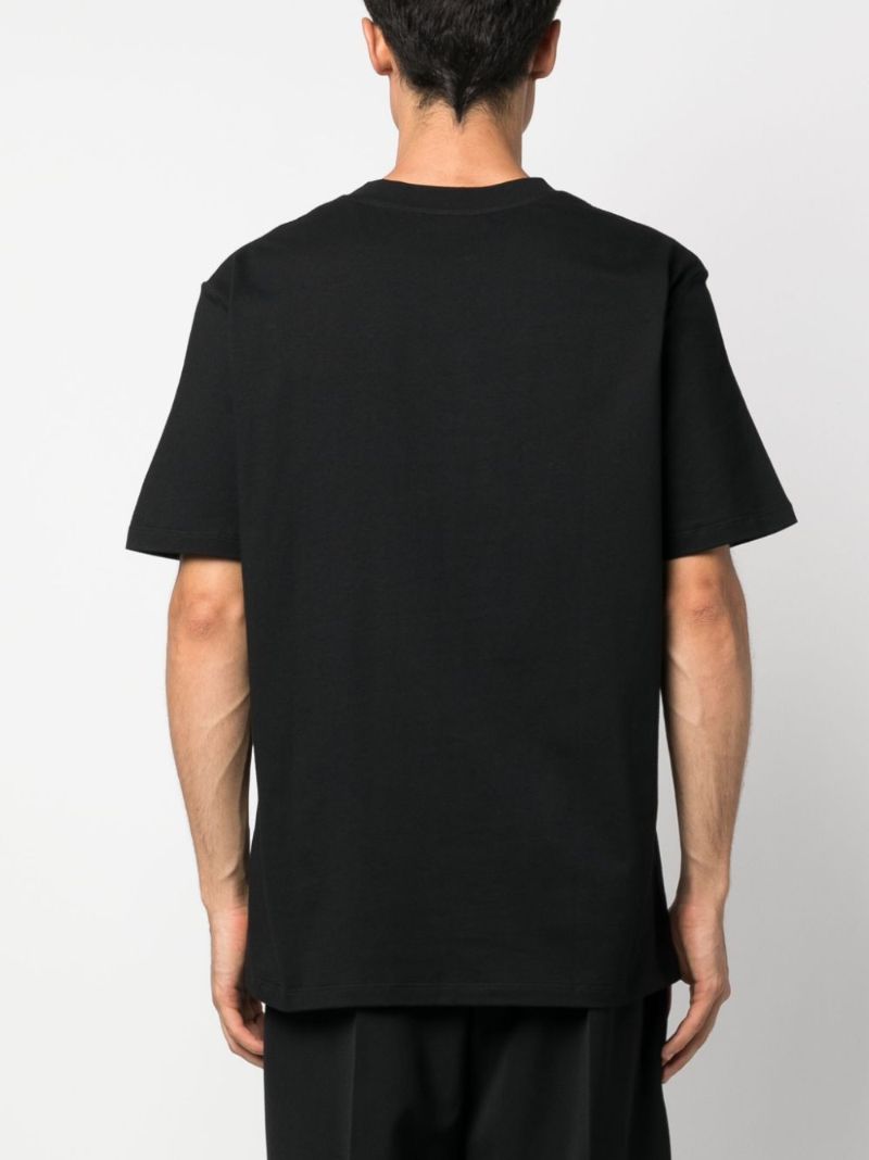 Black Logo-patch Cotton T-shirt