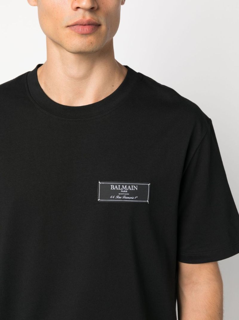 Black Logo-patch Cotton T-shirt