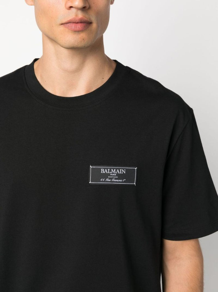 Black Logo-patch Cotton T-shirt