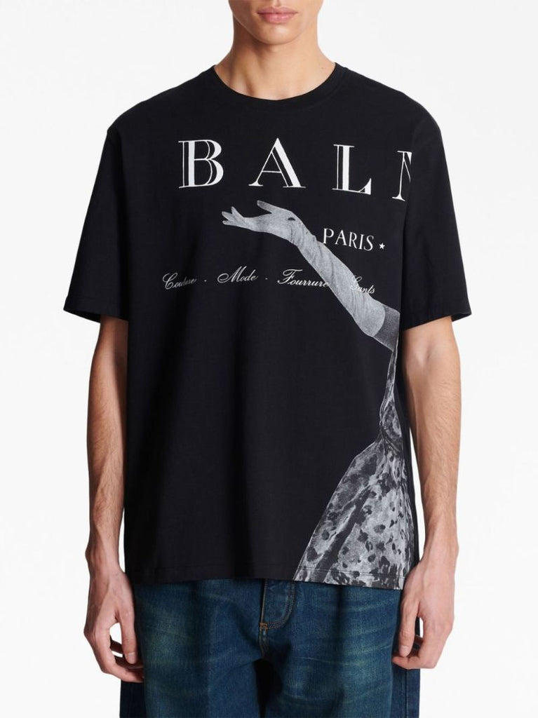 Black Jolie Madame-print Cotton T-shirt