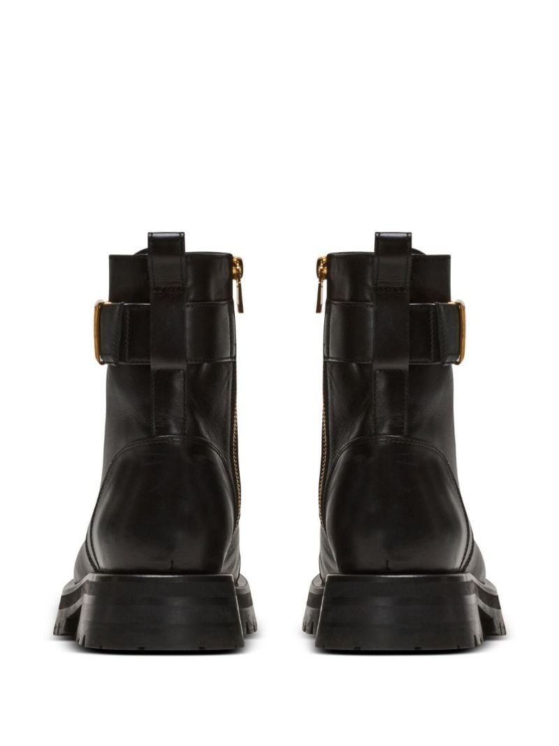 Black Romy Leather Lace-up Boots