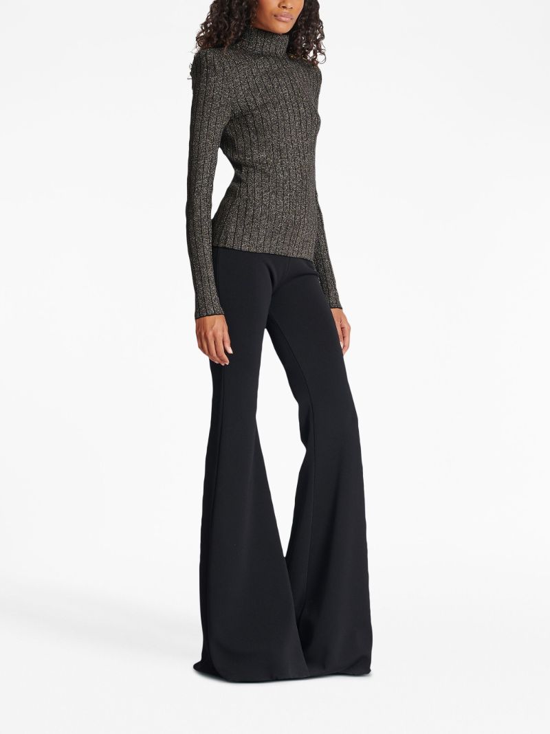 Grey Ribbed-knit Sweater