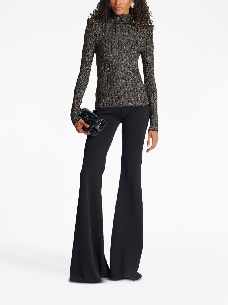 Grey Ribbed-knit Sweater