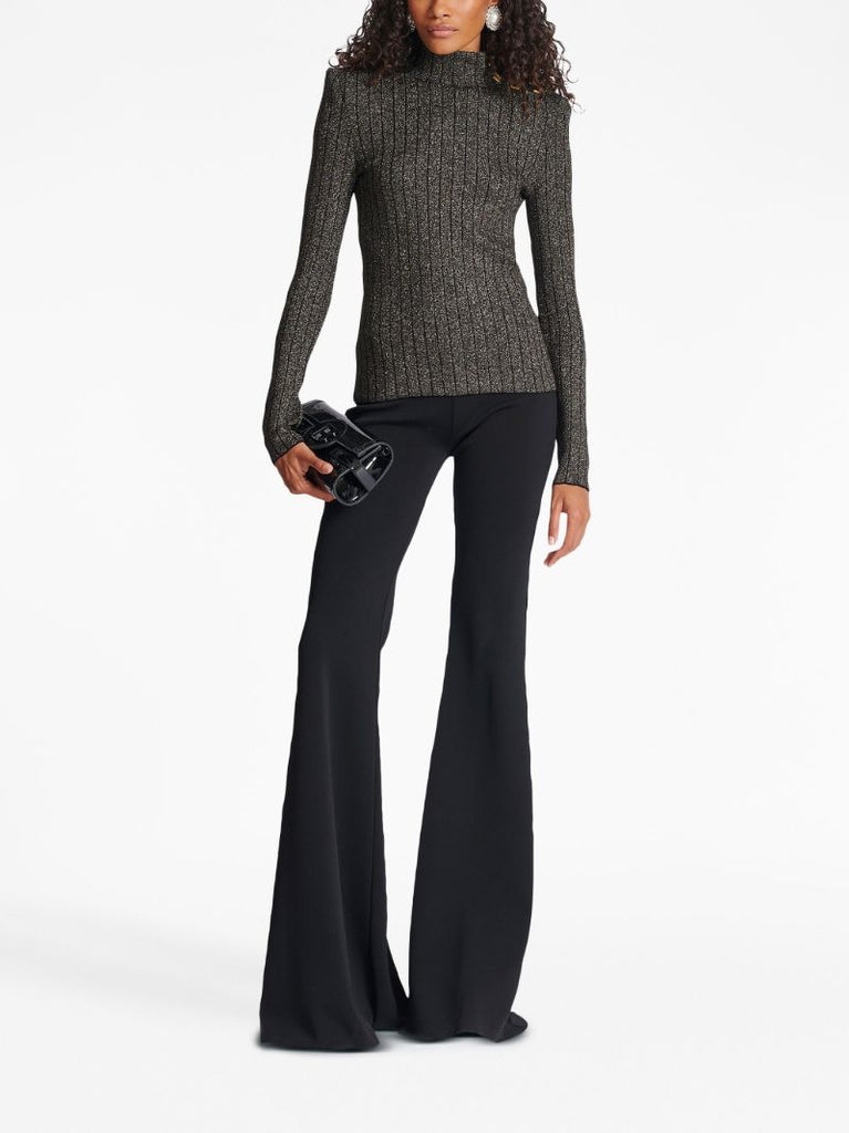 Grey Ribbed-knit Sweater