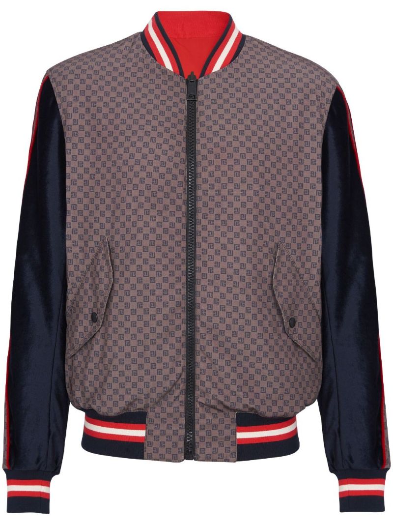 Brown Pb-monogram Bomber Jacket