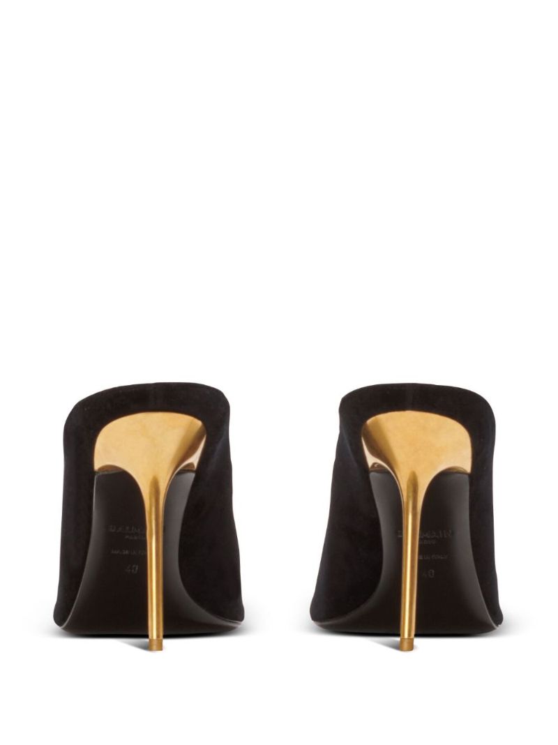 Black Ruby 95 Velvet Mules
