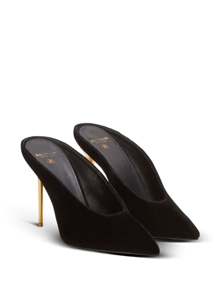 Black Ruby 95 Velvet Mules