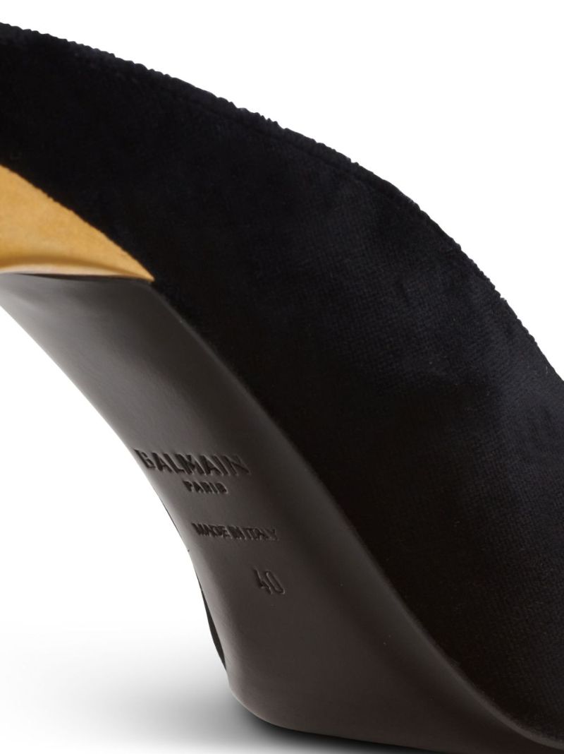 Black Ruby 95 Velvet Mules