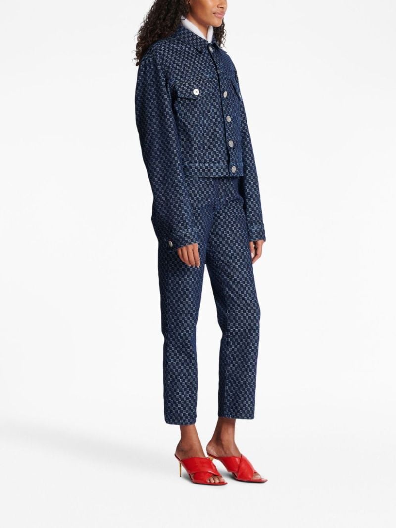Blue Mini Monogram-jacquard Denim Jacket