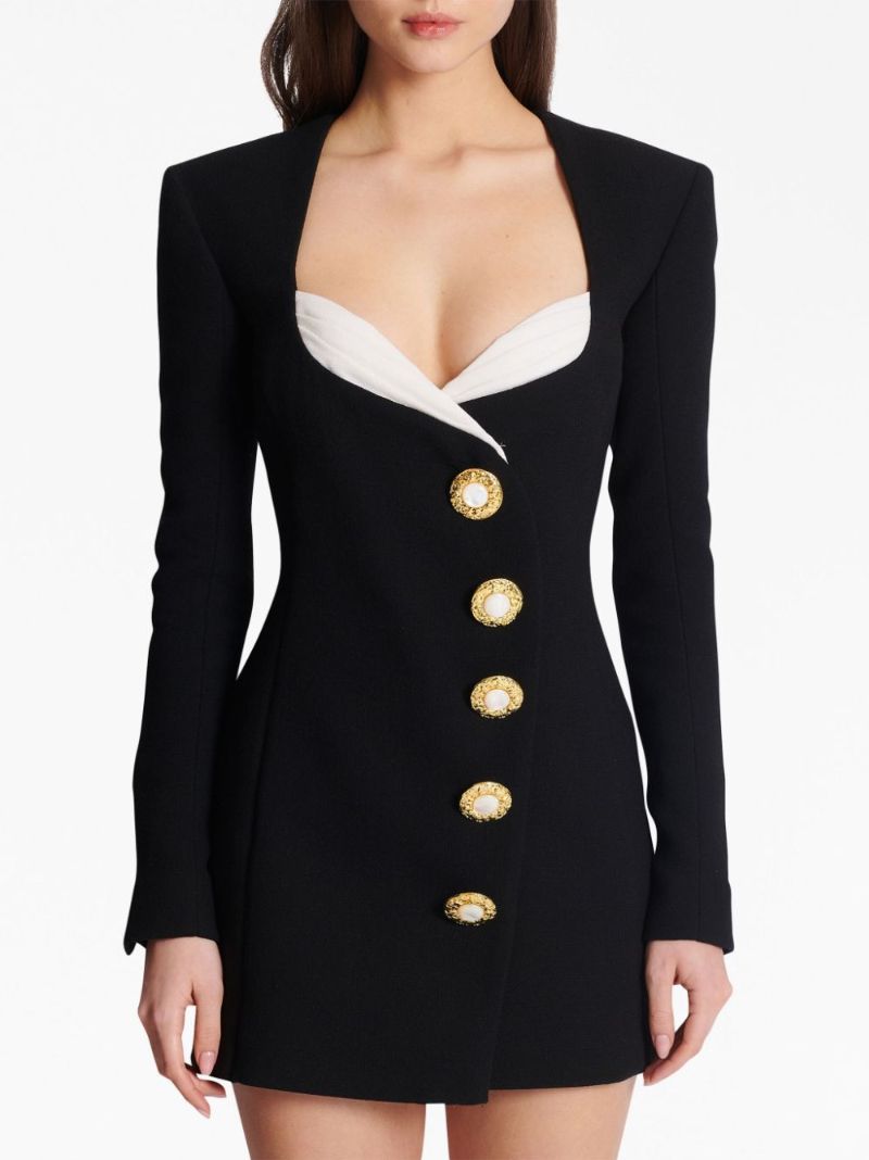 Black Asymmetric Mini Dress