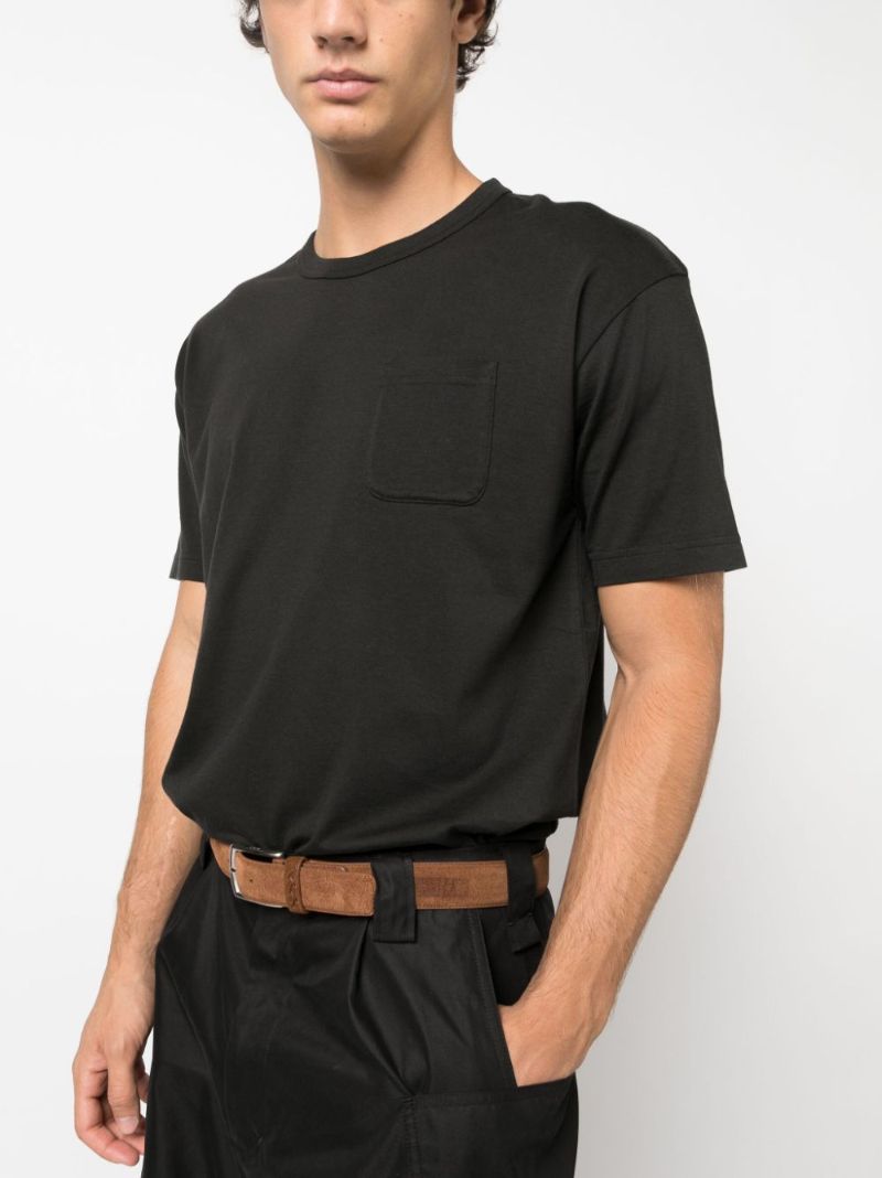 Black Crew Neck Cotton T-shirt