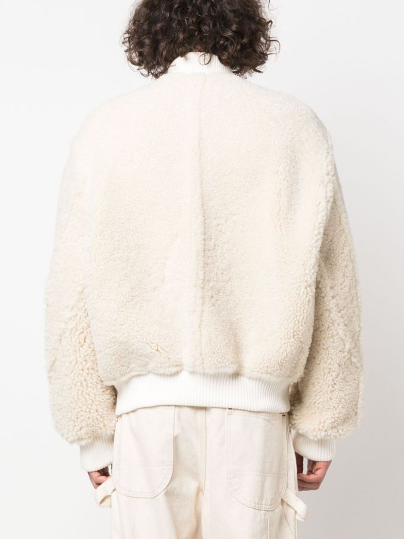 White Le Blouson Pilou Faux-fur Jacket