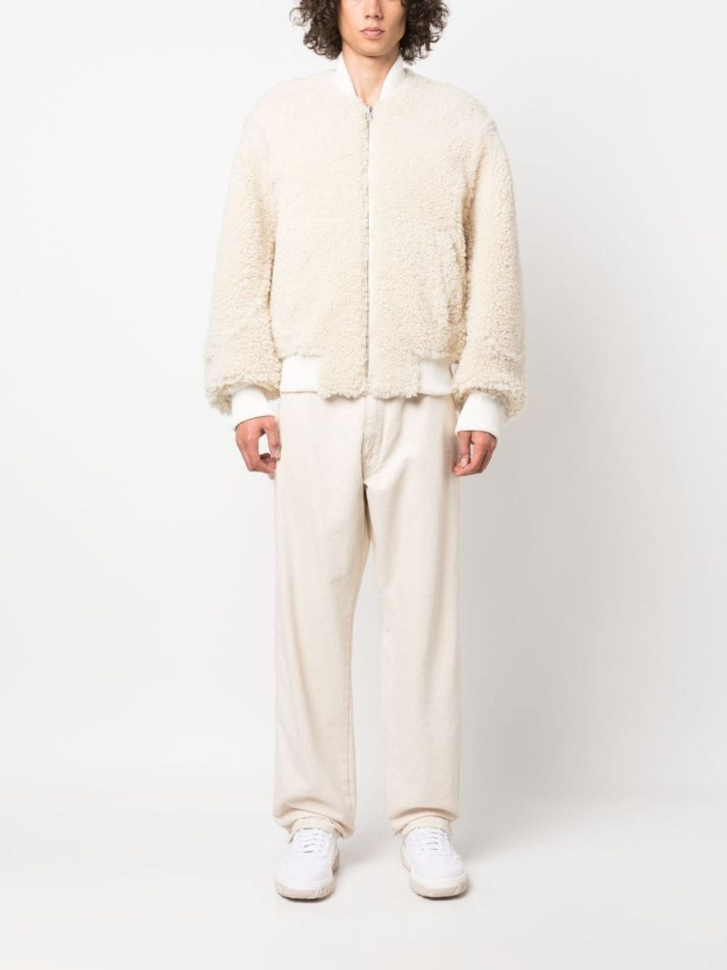 White Le Blouson Pilou Faux-fur Jacket