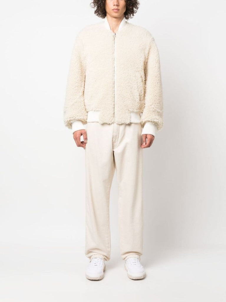 White Le Blouson Pilou Faux-fur Jacket