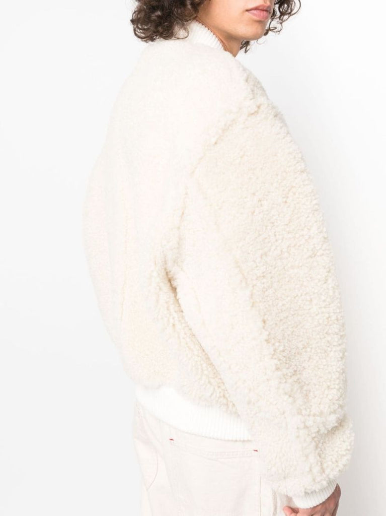 White Le Blouson Pilou Faux-fur Jacket