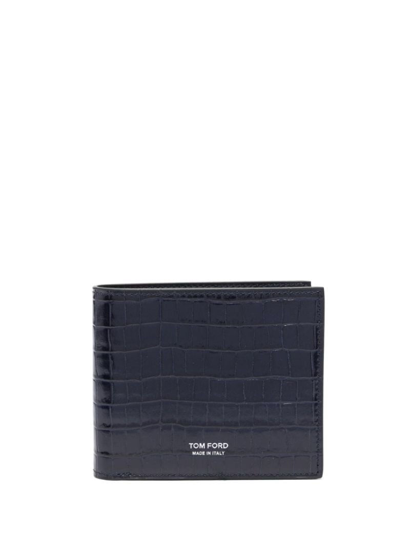 Blue Bi-fold Leather Wallet