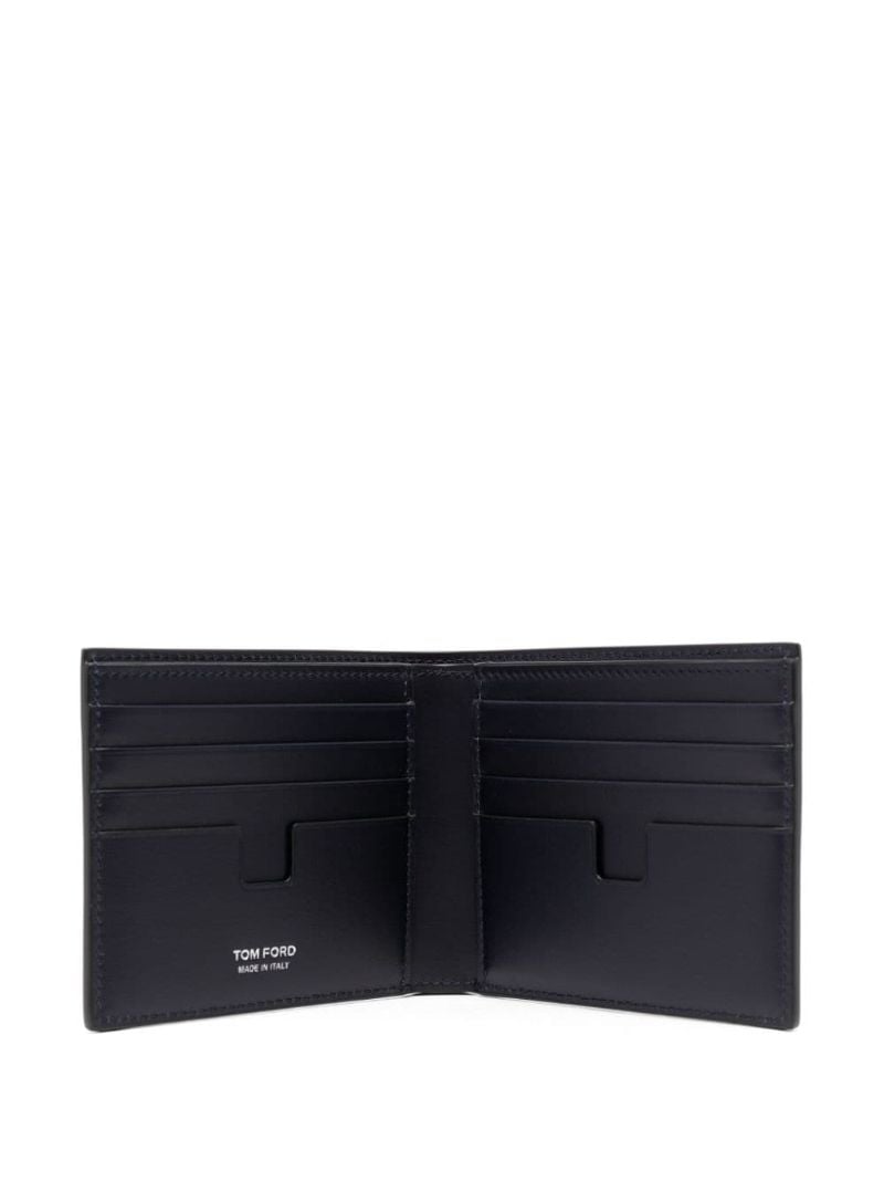 Blue Bi-fold Leather Wallet