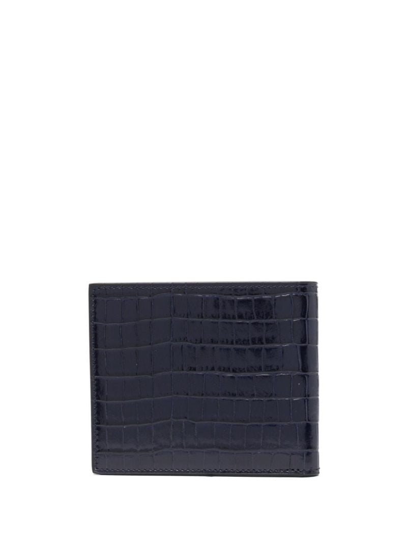 Blue Bi-fold Leather Wallet