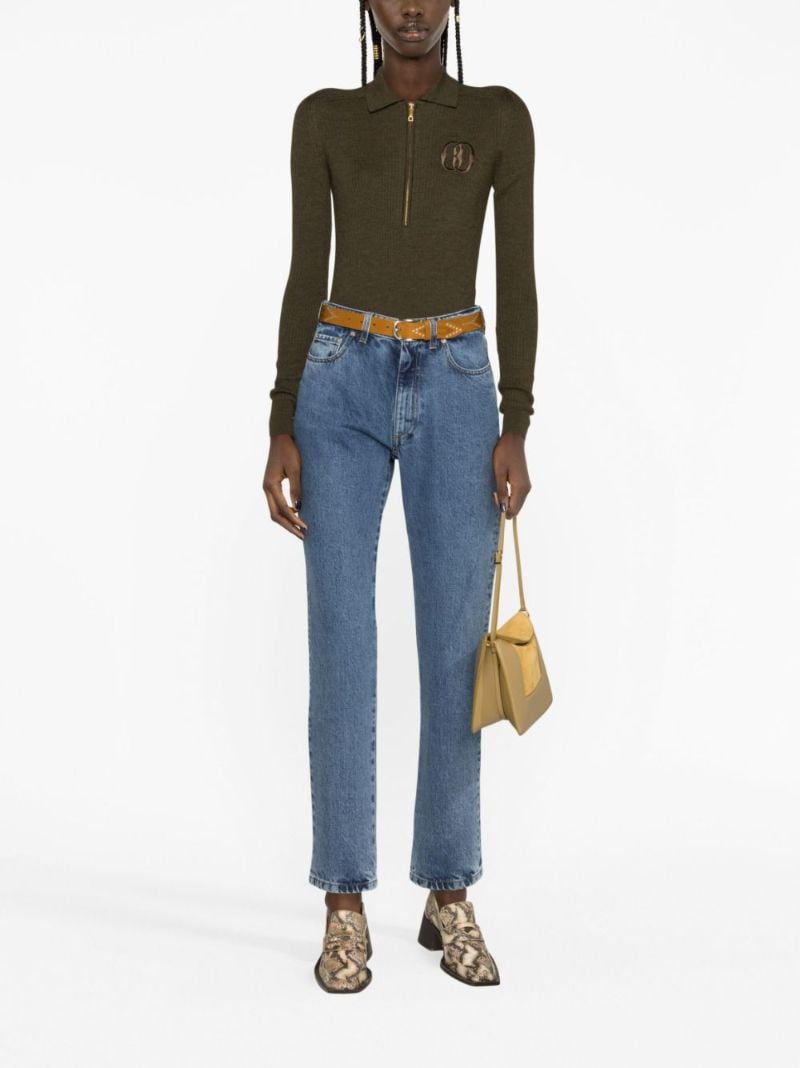 Blue Straight-leg Jeans