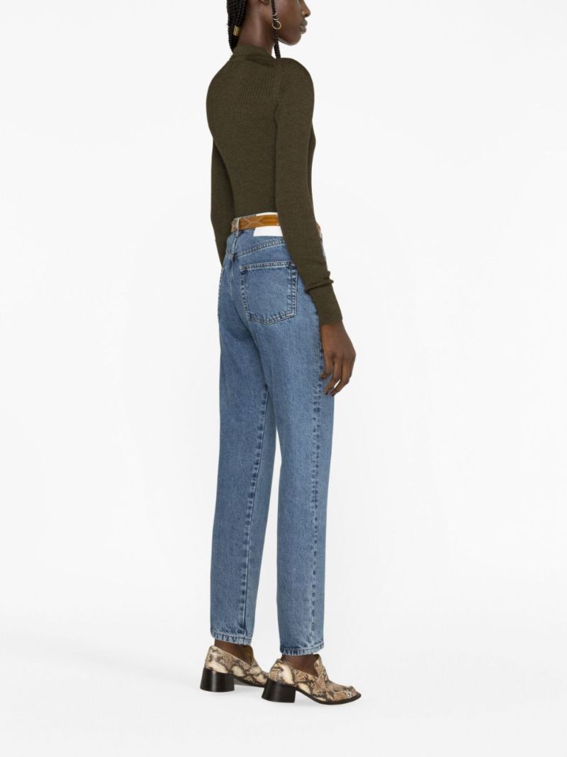 Blue Straight-leg Jeans