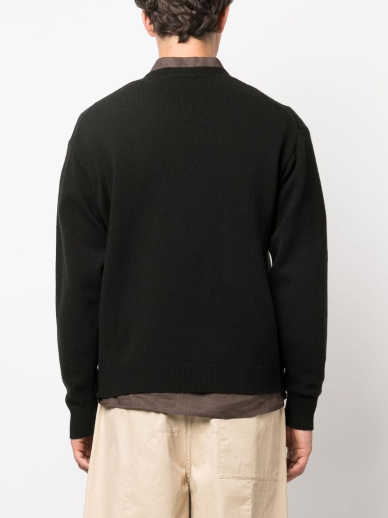 Black Boke Flower Wool Sweater