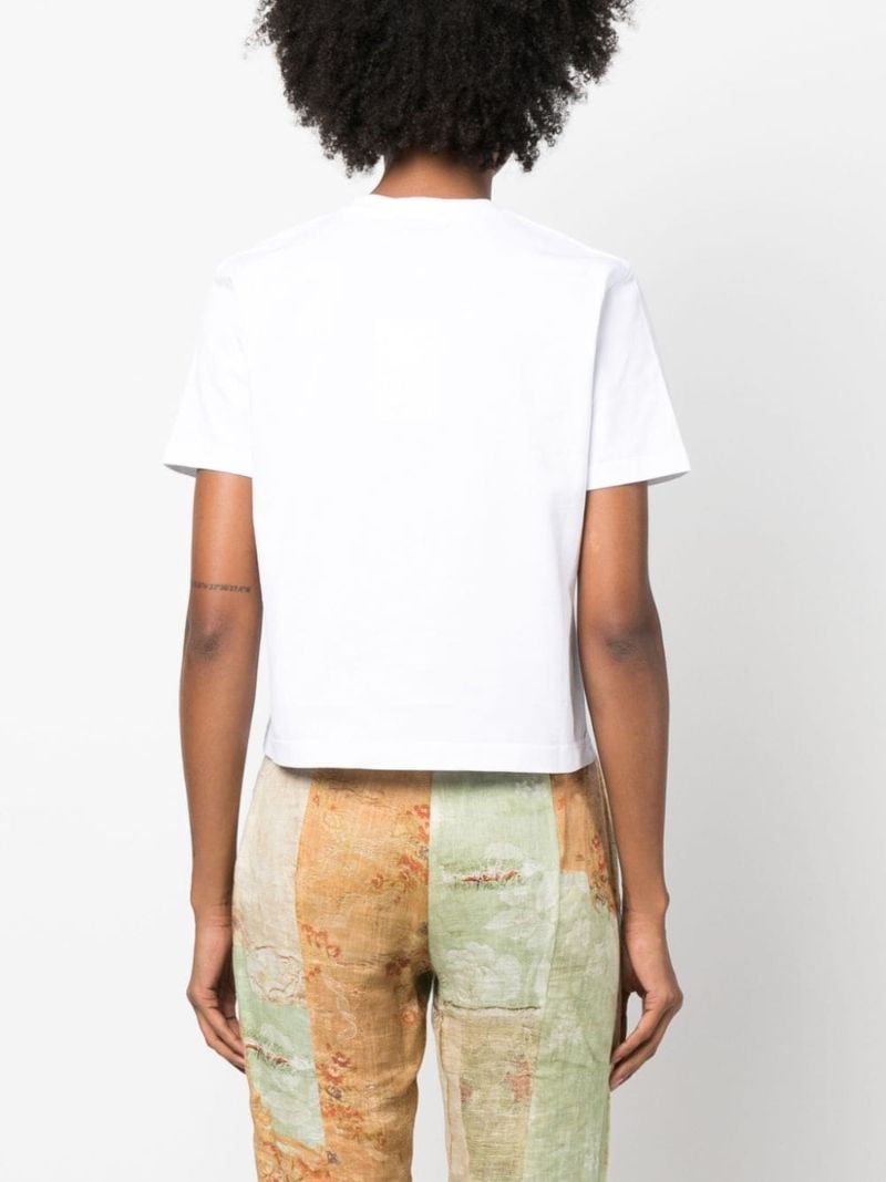 White Le T-shirt Noeud Cotton Top