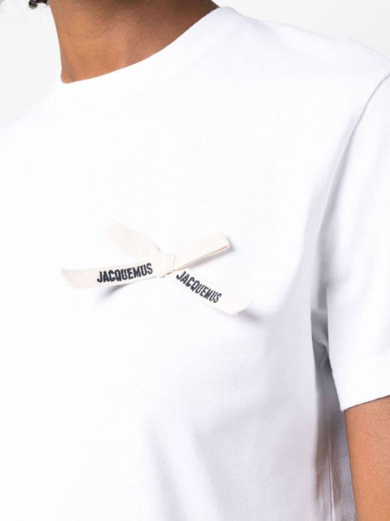 White Le T-shirt Noeud Cotton Top