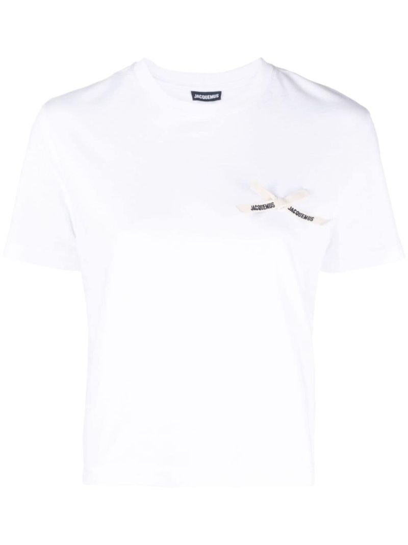 White Le T-shirt Noeud Cotton Top