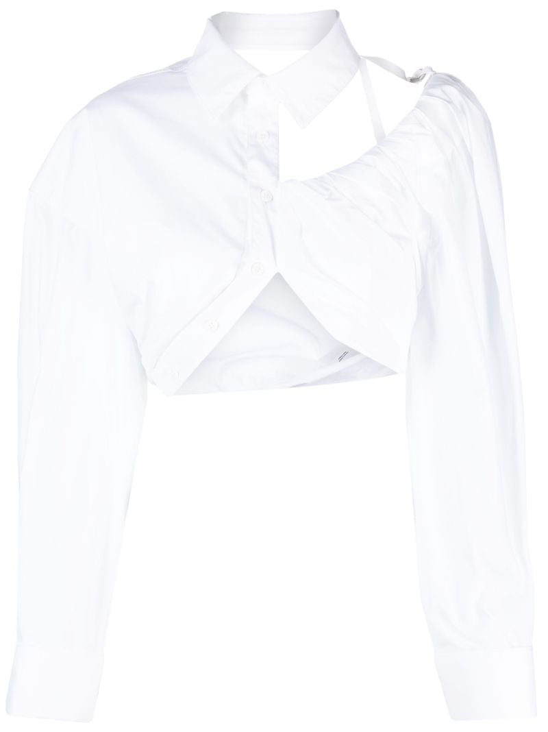 White La Galliga Cropped Shirt