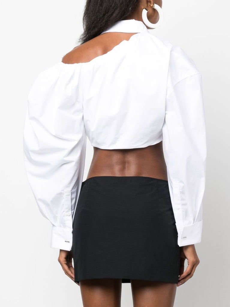White La Galliga Cropped Shirt