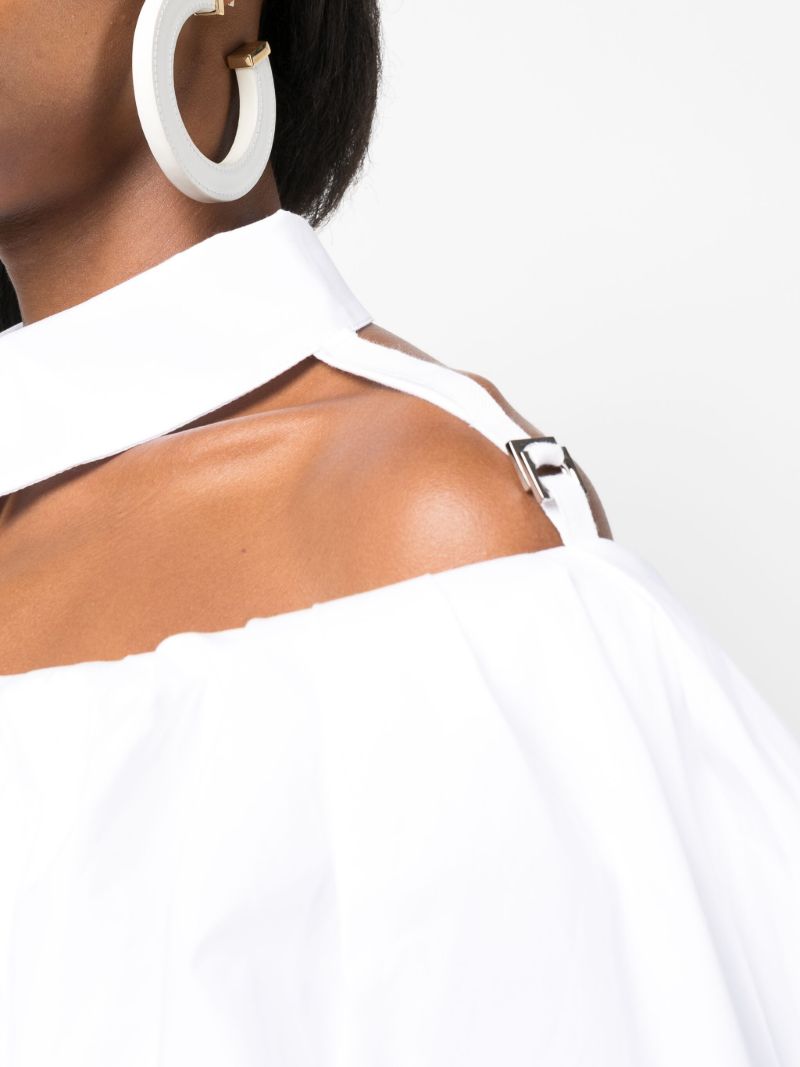 White La Galliga Cropped Shirt