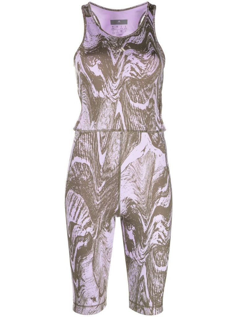 Purple Truenature Printed Training Jumpsuit