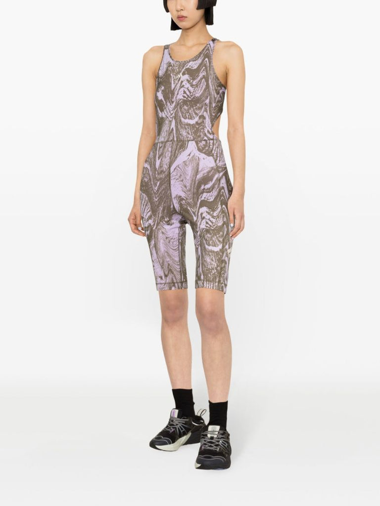 Purple Truenature Printed Training Jumpsuit