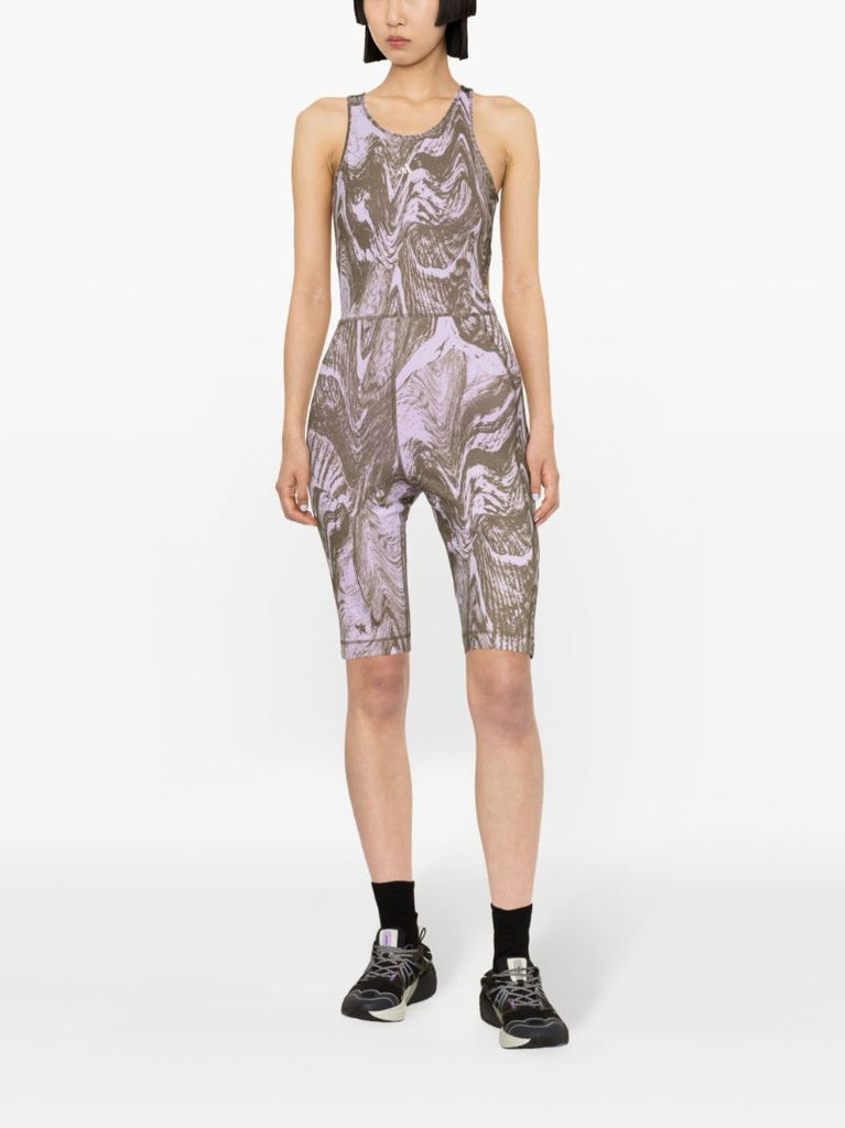 Purple Truenature Printed Training Jumpsuit