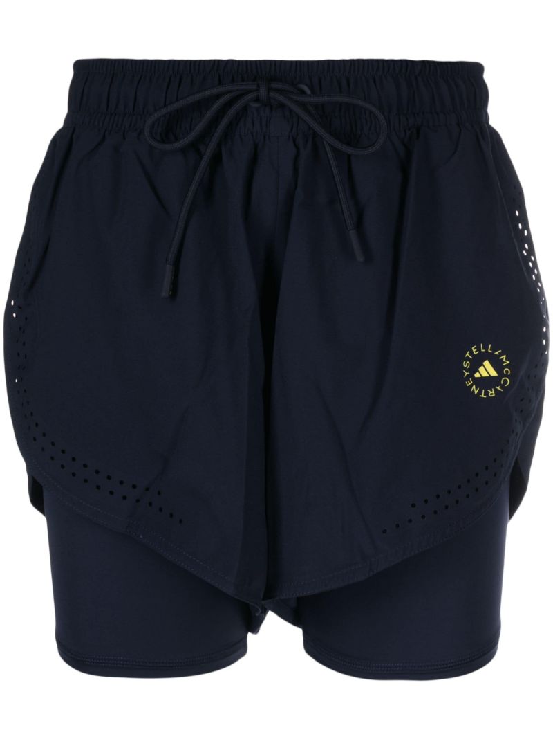 Black Truepurpose Layered Running Shorts