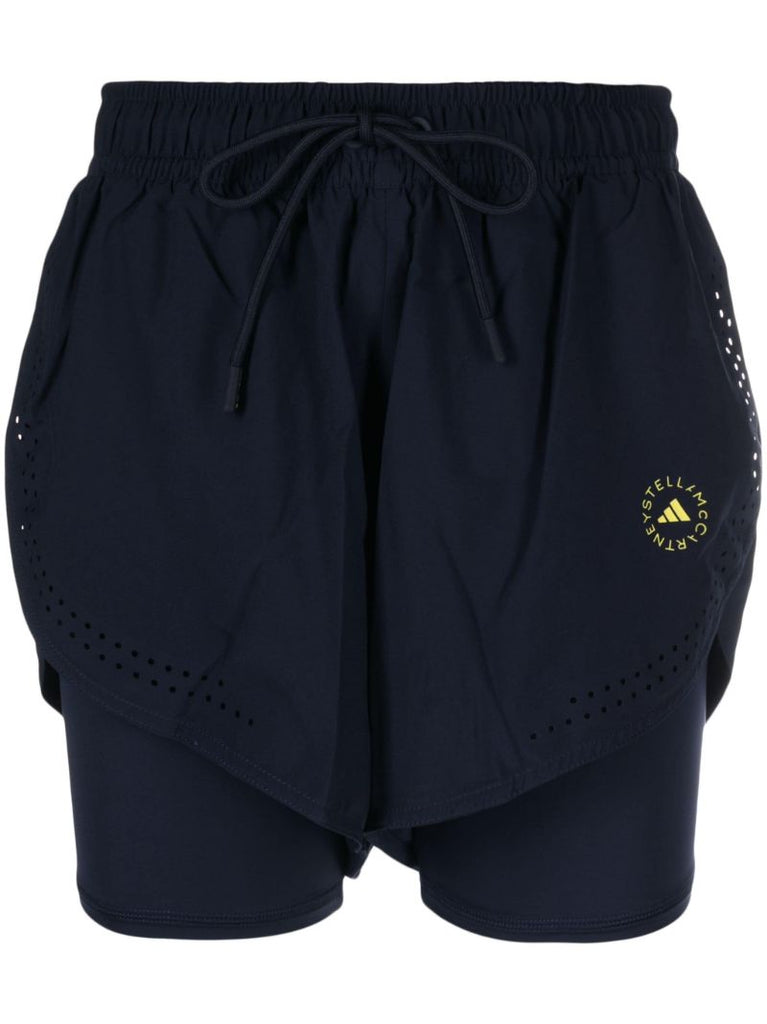 Black Truepurpose Layered Running Shorts