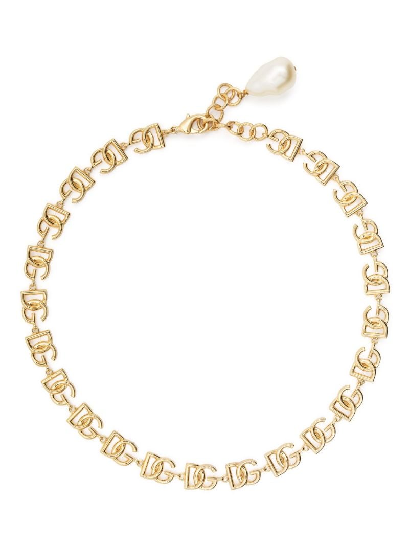 Gold-tone Dg Chain Necklace