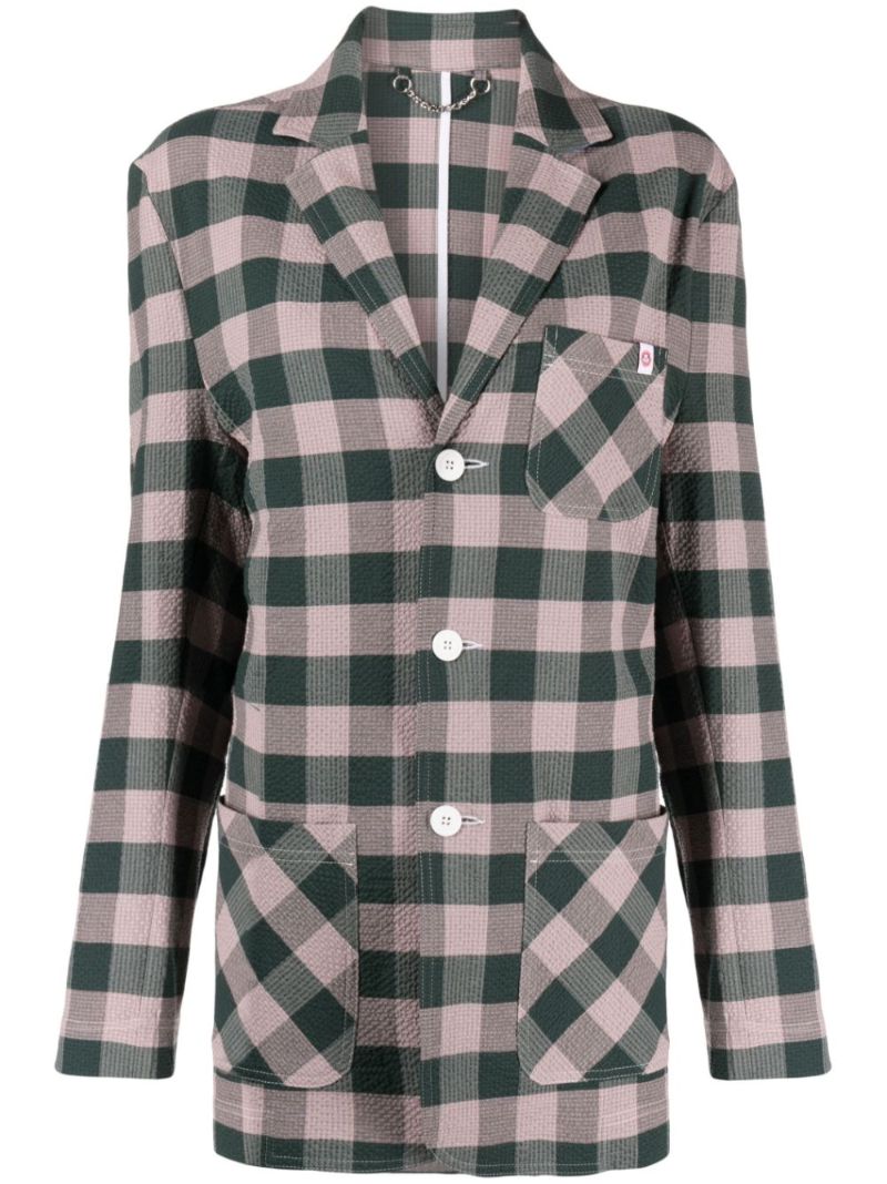 Green Chore Gingham Blazer