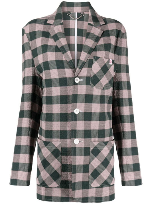 Green Chore Gingham Blazer